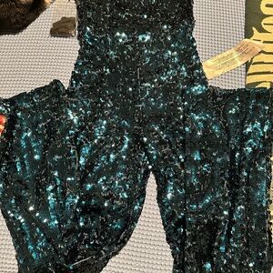 Dress the Population Emerald Sequin Jumpsuit
